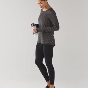 BNWT Lululemon On Track Long Sleeve Heathered Black - size 8